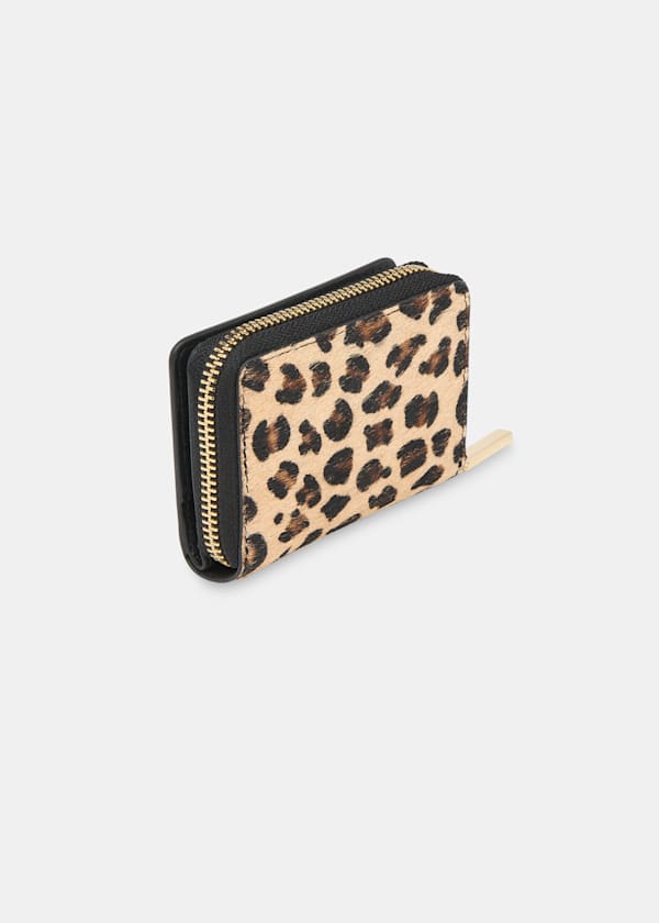 Leopard Koa Compact Purse