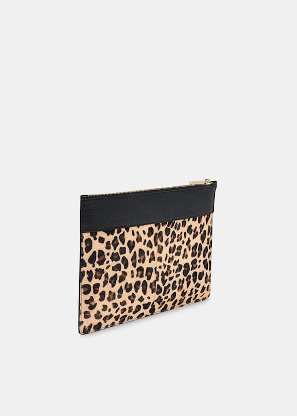 Leopard Panel Clutch