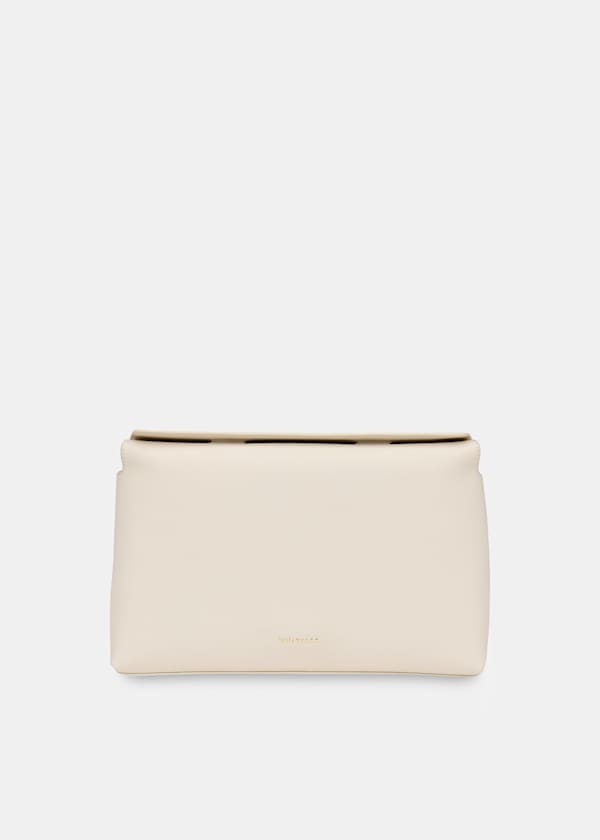 Ivory Fia Unlined Foldtop Clutch Bag