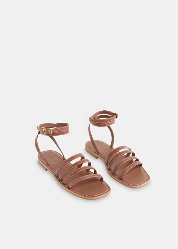 Tan Bruna Strappy Sandal