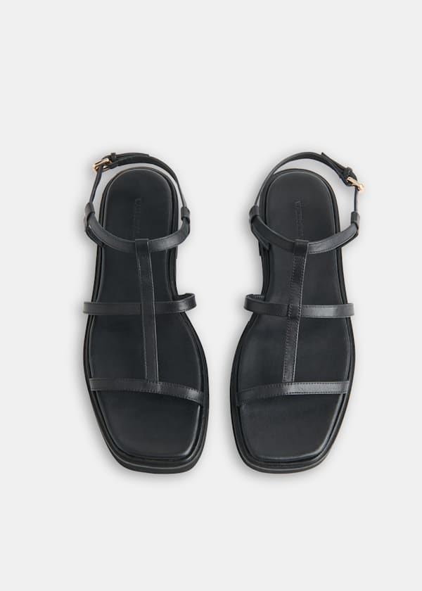 Black Dora Caged Square Toe Sandal