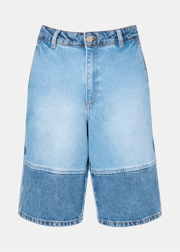 Denim Patchwork Board Short