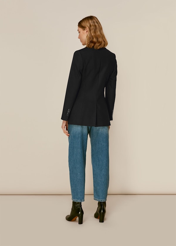 Black Aliza Double Breasted Jacket