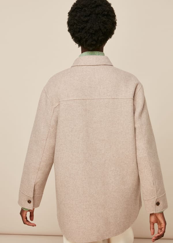 Neutral Classic Wool Overshirt