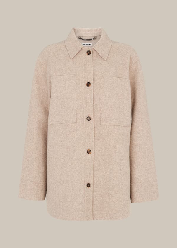 Neutral Classic Wool Overshirt