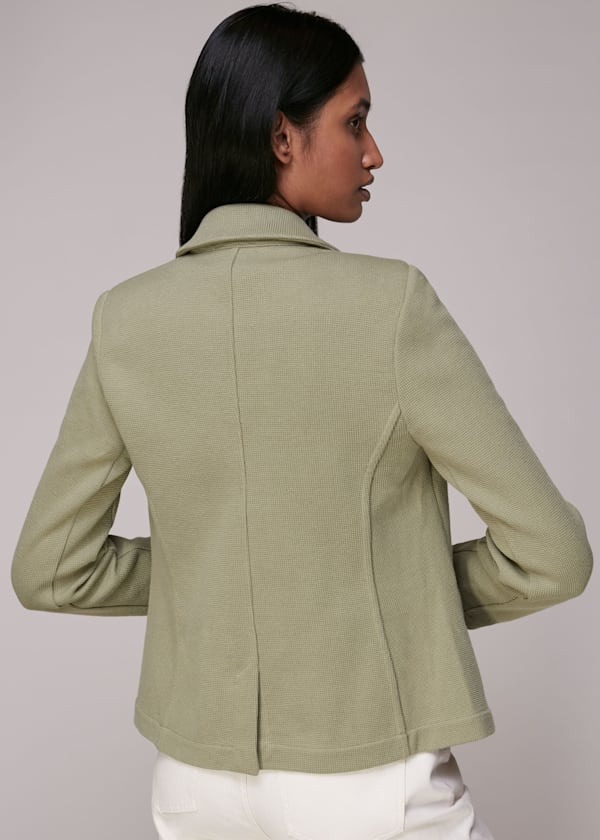 Khaki Slim Fit Jersey Jacket