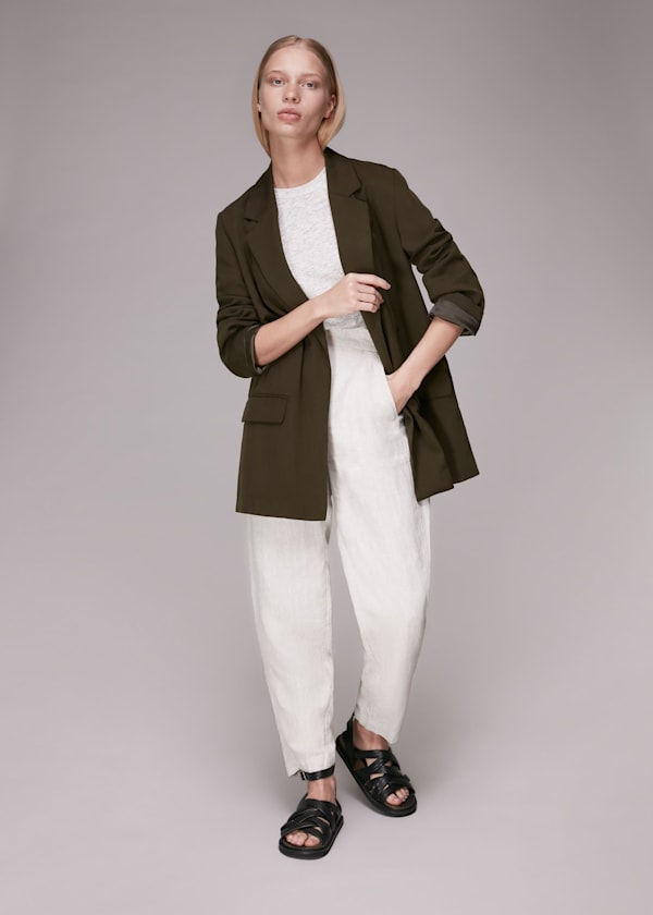 Khaki Rylee Relaxed Blazer
