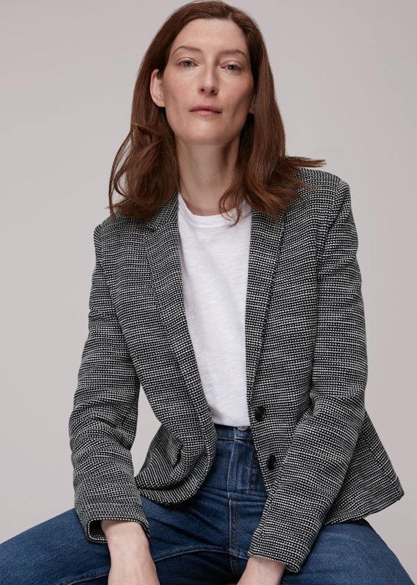 Tweed Slim Jersey Jacket