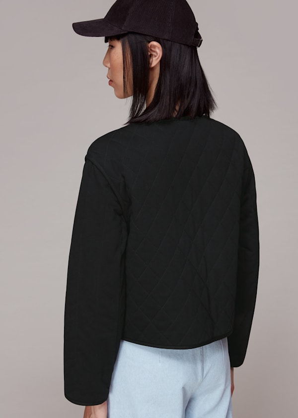 Black Cynthia Quilted Jacket