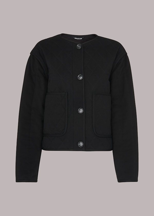 Black Cynthia Quilted Jacket