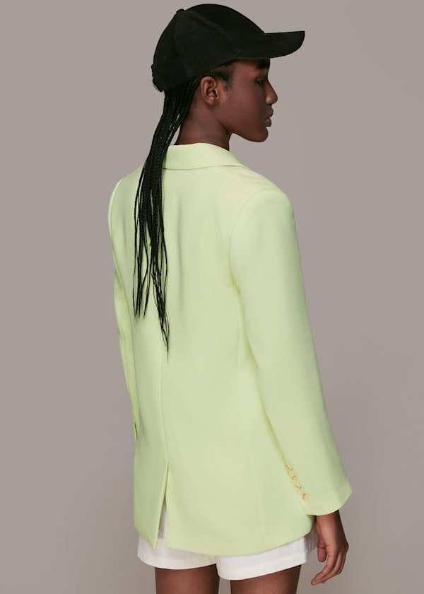 Lime Boyfriend Crepe  Blazer