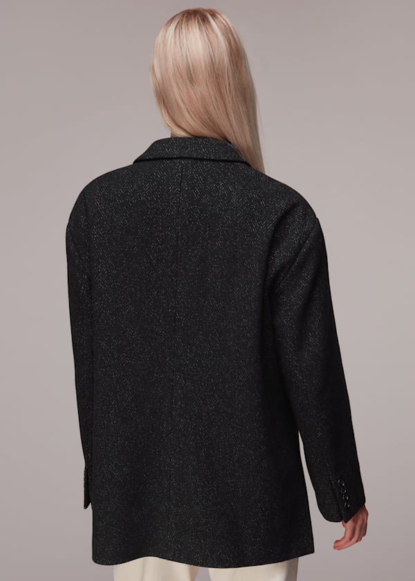 Black Maria Flecked Wool Jacket
