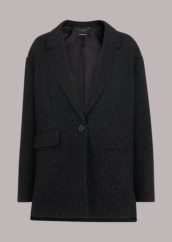 Black Maria Flecked Wool Jacket