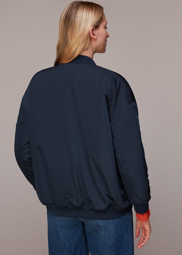 Navy Maria Bomber Jacket