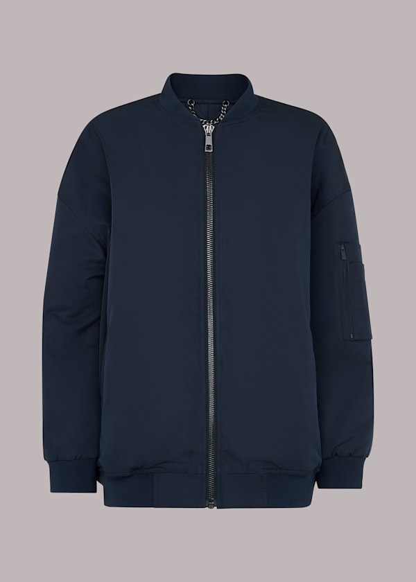 Navy Maria Bomber Jacket