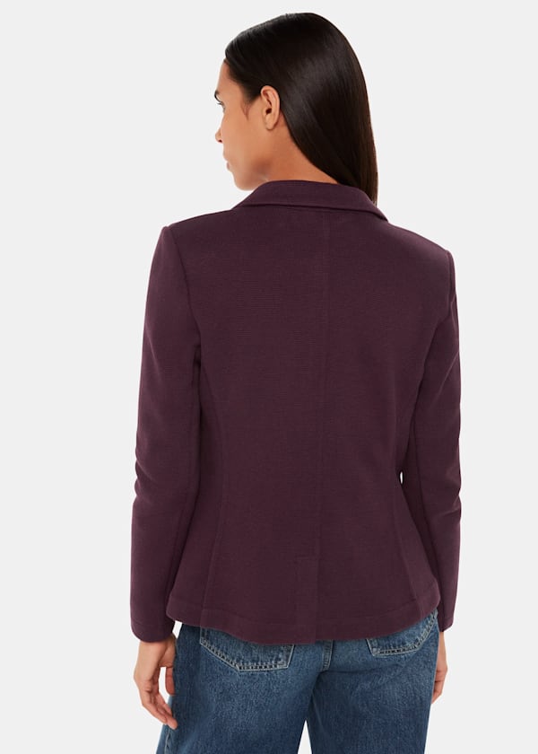 Aubergine Slim Jersey Jacket