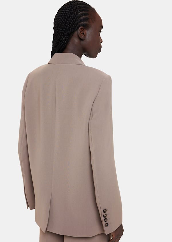 Taupe Nina Double Breasted Blazer