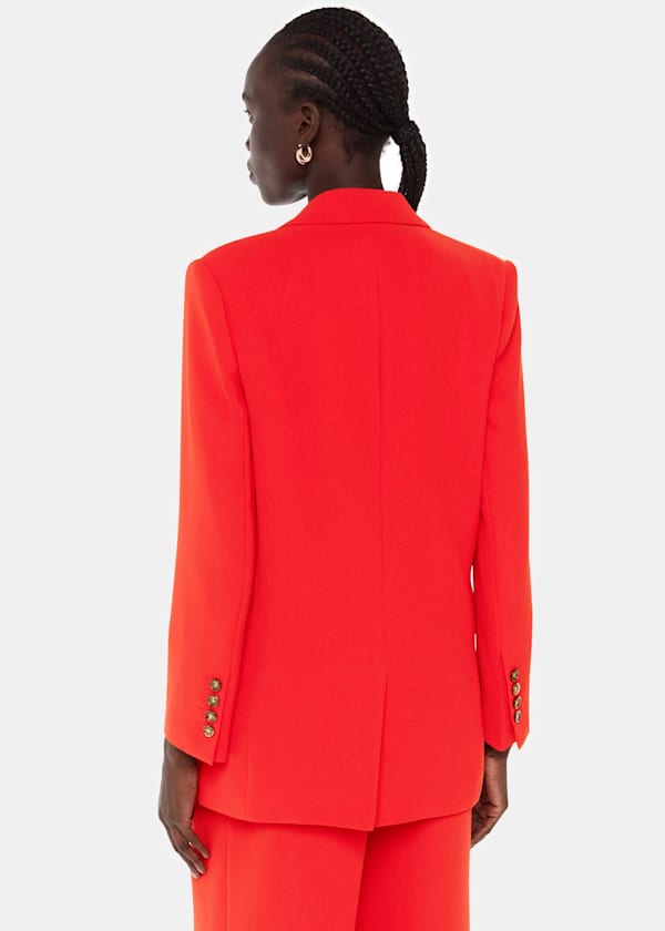 Red Boyfriend Crepe Blazer