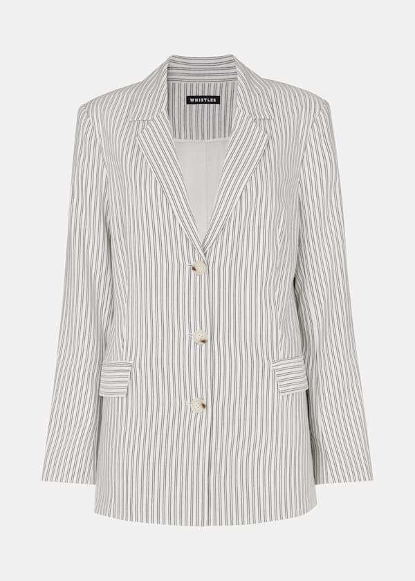 Ivory Luna Stripe Blazer