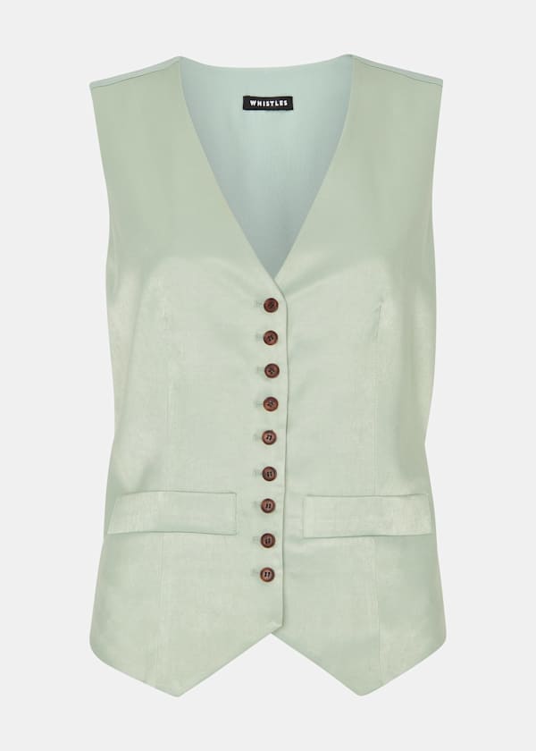 Sage Green Rita Luxe Waistcoat