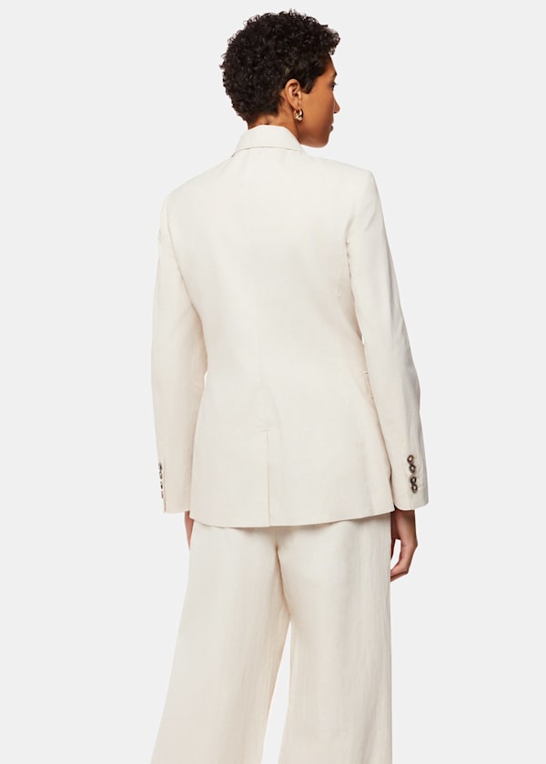 Oatmeal Lindsey Linen Blend Blazer