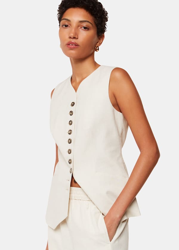 Lindsey Linen Blend Waistcoat