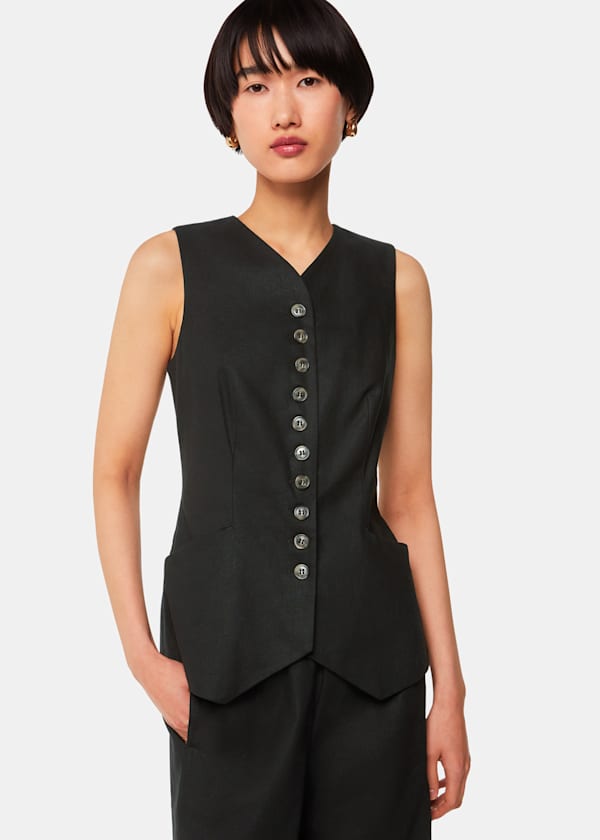 Lindsey Linen Blend Waistcoat