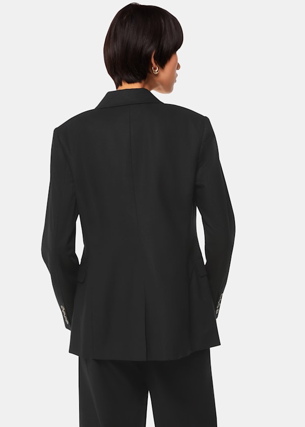 Black Lindsey Linen Blend Blazer