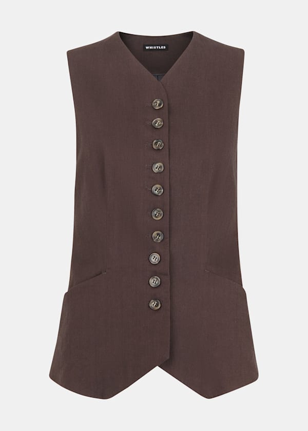 Mila Linen Blend Waistcoat