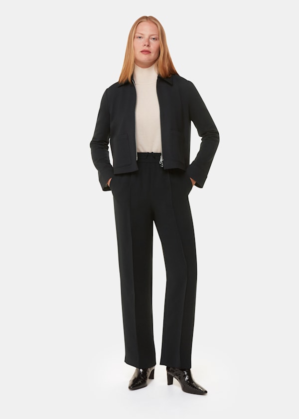 Black Marla Ponte Zip Through Jacket