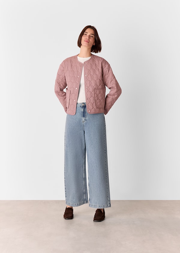 Dusty Pink Maya Cotton Quilted Jacket