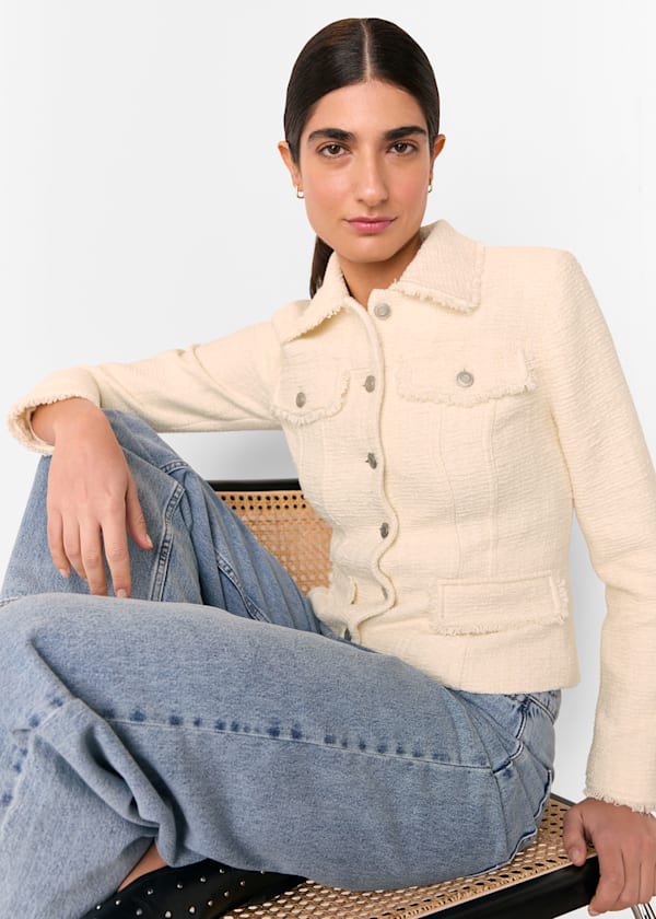 Ivory Lucie Boucle Jacket
