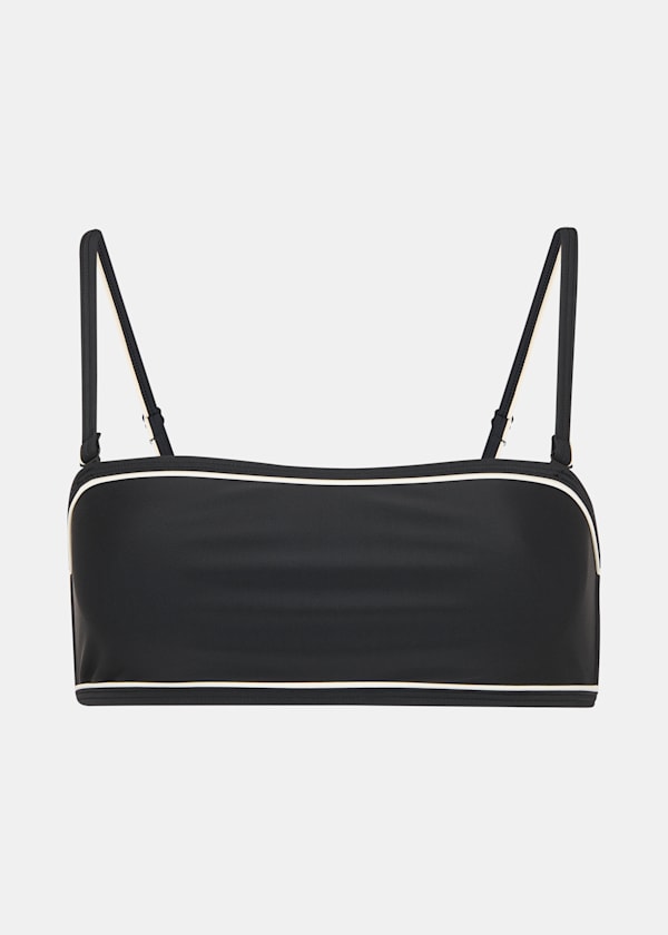 Black Piper Contrast Bikini Top