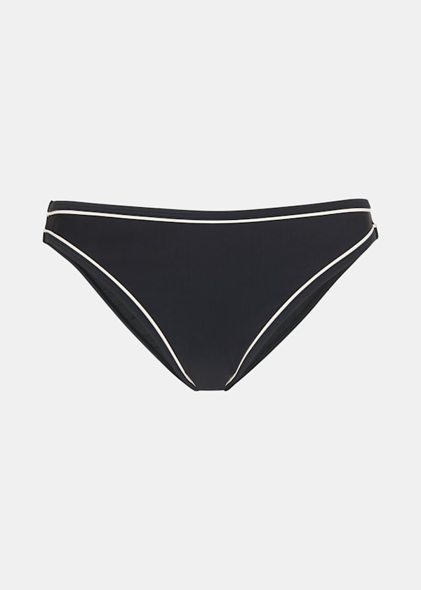 Black Piper Contrast Bikini Bottom
