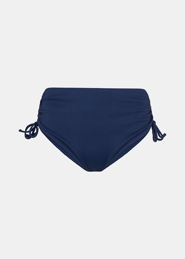 Navy Mixed Rib Bikini Bottom