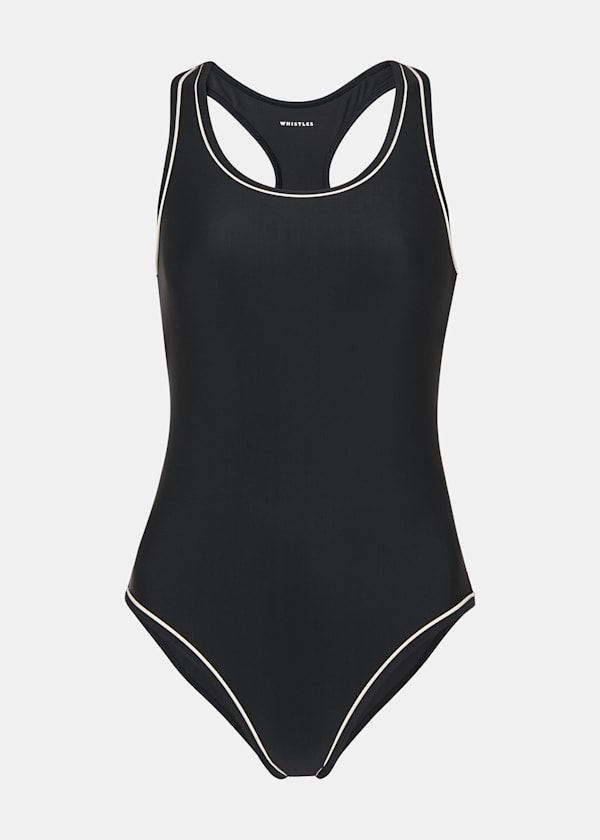 Black Piper Contrast Swimsuit