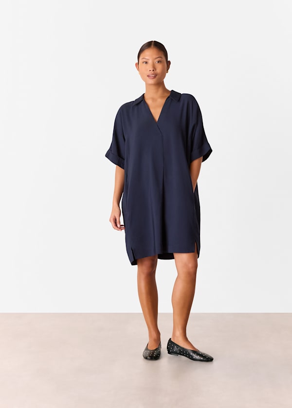 Navy Petite Melanie Dress