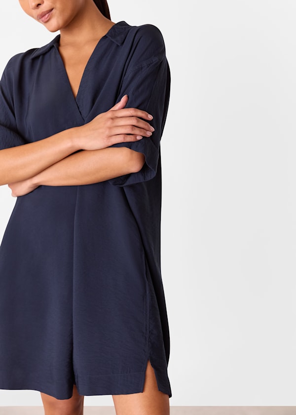 Navy Petite Melanie Dress