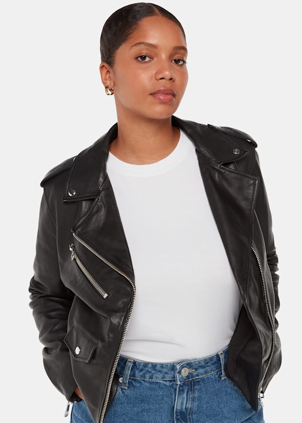Black Agnes Leather Jacket