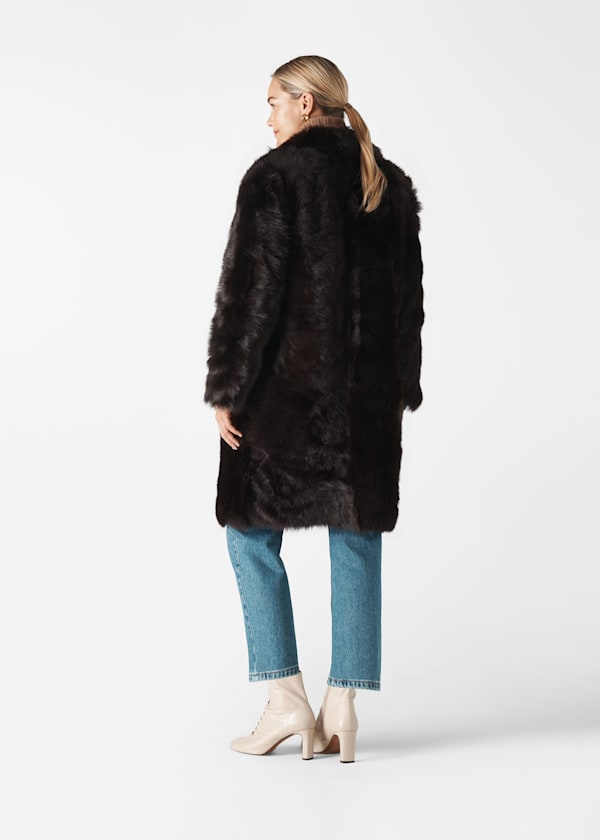 Chocolate Sienna Sheepskin Coat