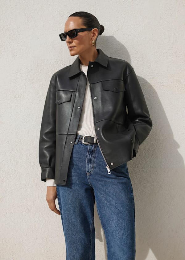 Clean Bonded Leather Jacket