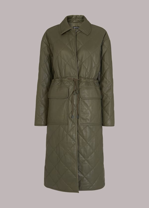 Millie Leather Quilted Coat