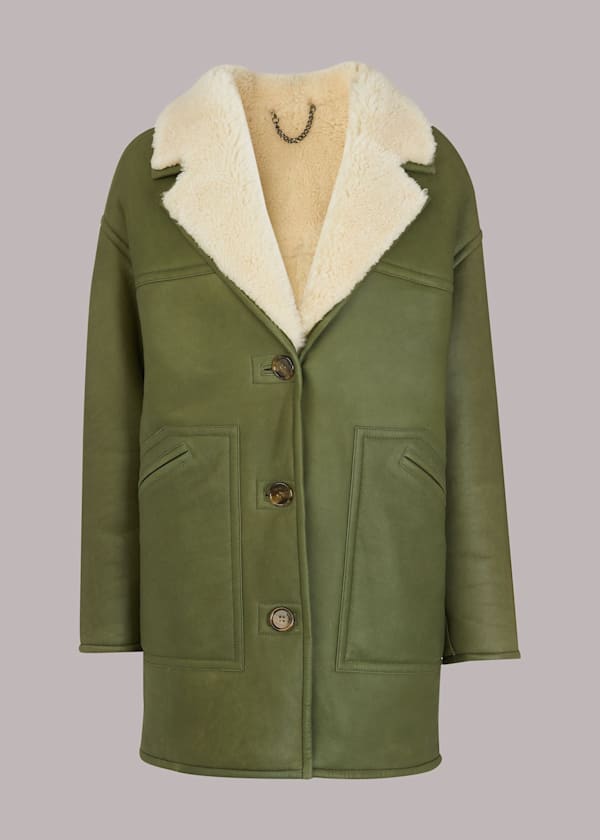 Green Fia Shearling Jacket