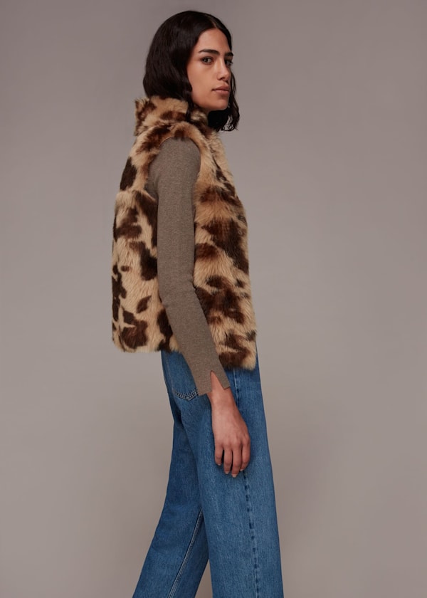 Multicolour Cow Print Toscana Gilet
