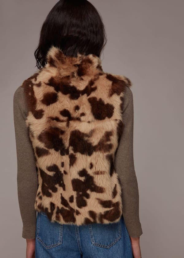 Multicolour Cow Print Toscana Gilet