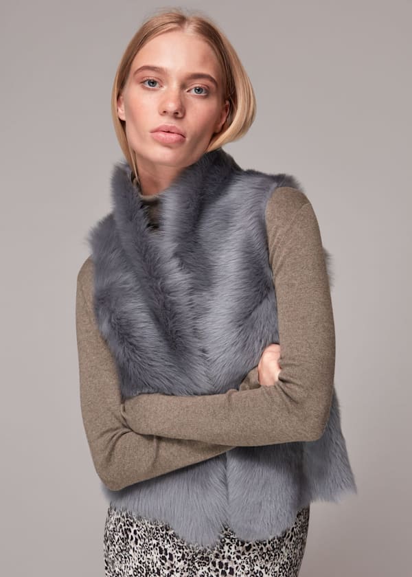 Grey Toscana Sheepskin Gilet