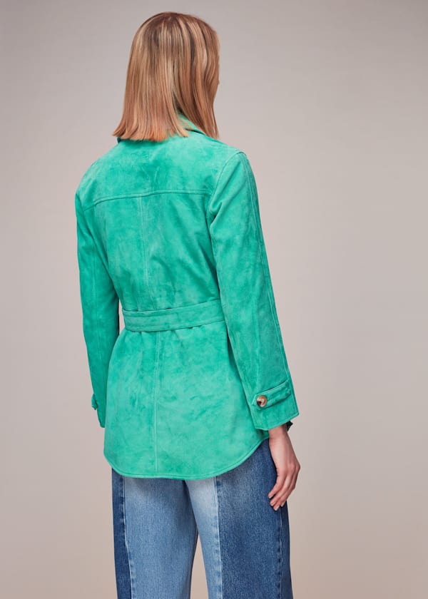 Green Rosa Suede Overshirt