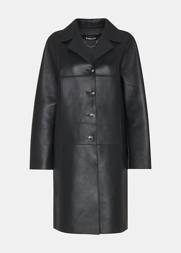 Gemma Bonded Leather Coat