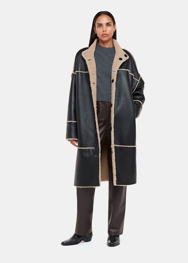 Zo Reversible Shearling Coat