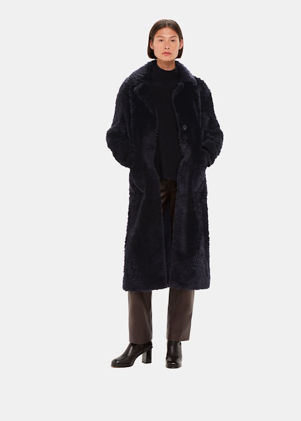 Whistles longline faux fur coat cheap